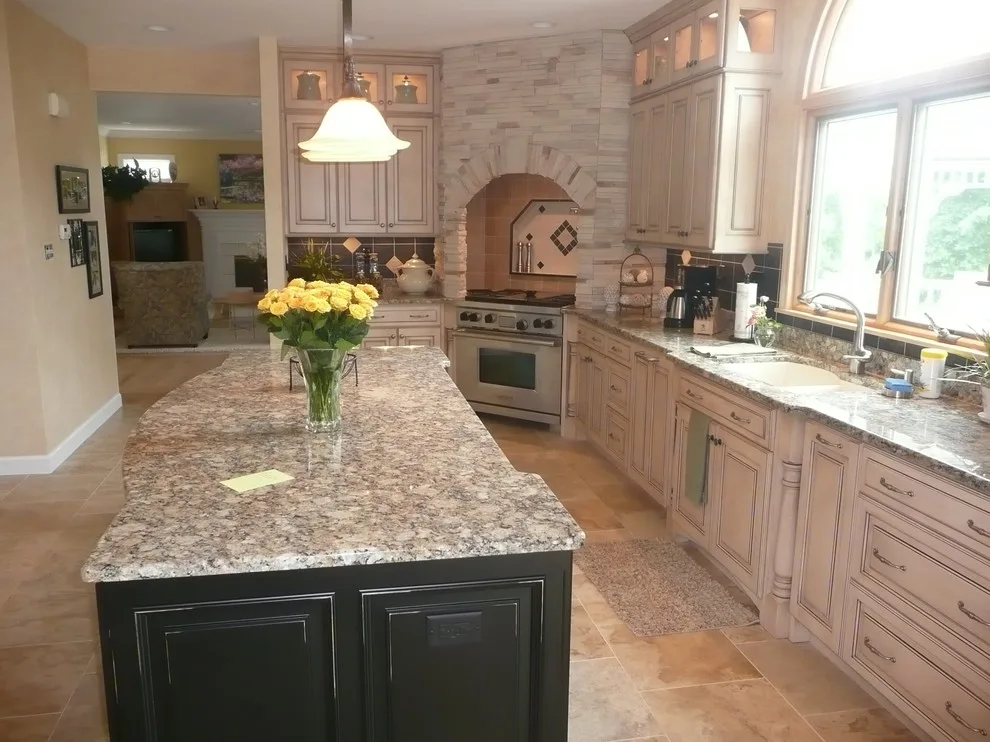 Classic Kitchen with Stone Vent Hood by Callier & Thompson Kitchens, Baths And Appliances - Photo 4