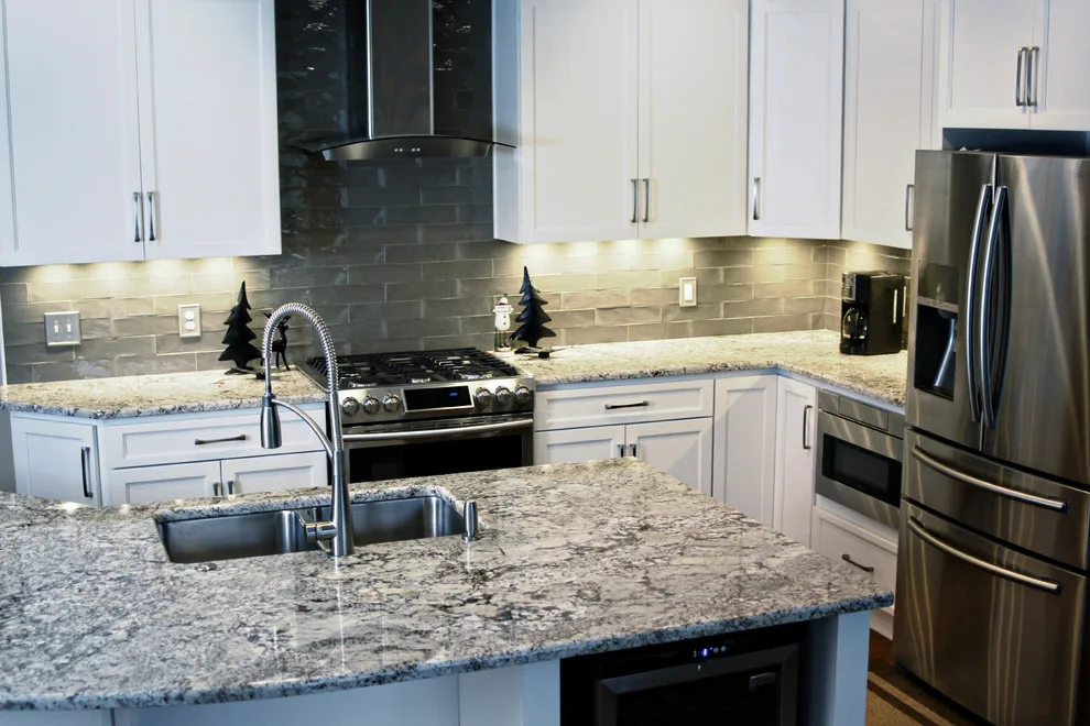 Classic White Kitchen with Curved Island by Stone Kitchens - Photo 3