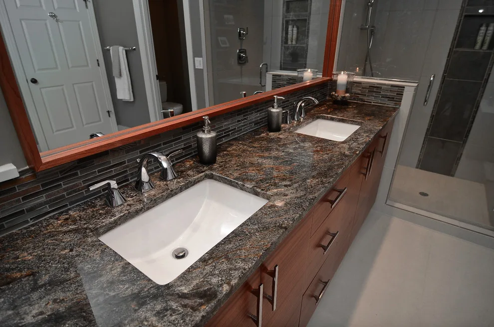 serene modern - lake oswego master bath renovation by Mountainwood Homes - Photo 5