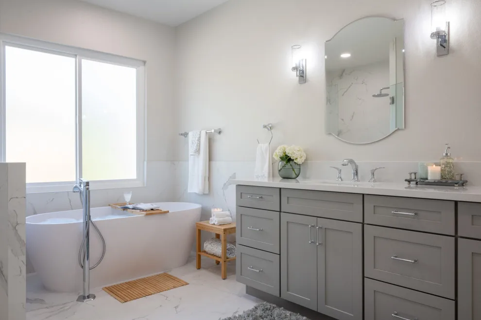Serene Opulent Main Bathroom by Kaminskiy Design And Remodeling - Photo 5