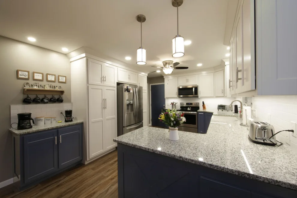 Blue Lower Cabinet Transitional Kitchen by Home Sweet Home Remodeling - Photo 5