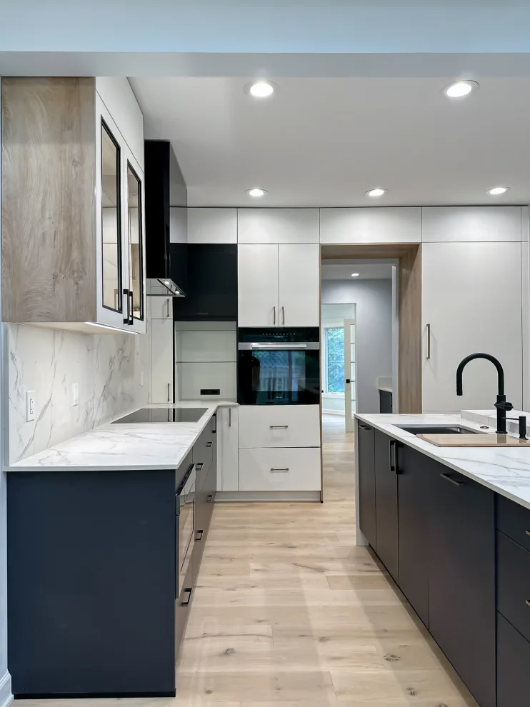 Navy and White Kitchen Design with a Transitional Style by UCS Kitchen Design - Photo 9
