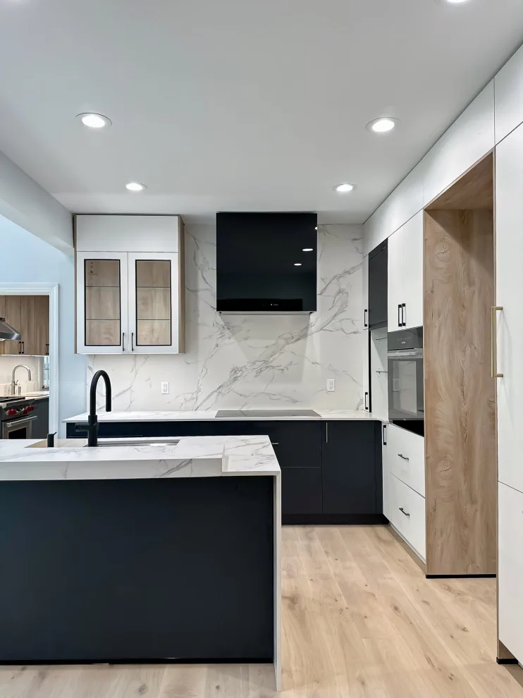 Navy and White Kitchen Design with a Transitional Style by UCS Kitchen Design - Photo 2