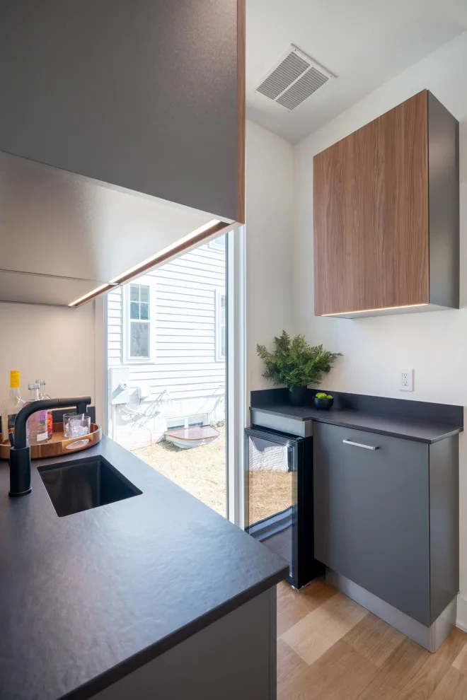 Walnut and Matte Kitchen Design Transformation in Chevy Chase MD by UCS Kitchen Design - Photo 9