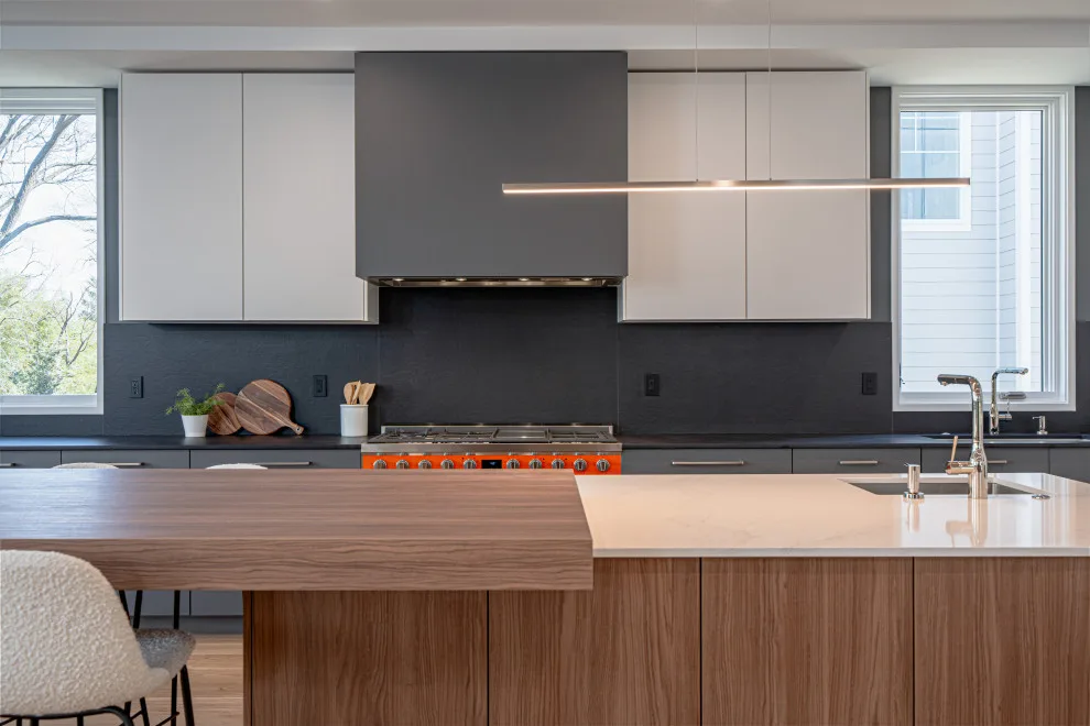 Walnut and Matte Kitchen Design Transformation in Chevy Chase MD by UCS Kitchen Design - Photo 2