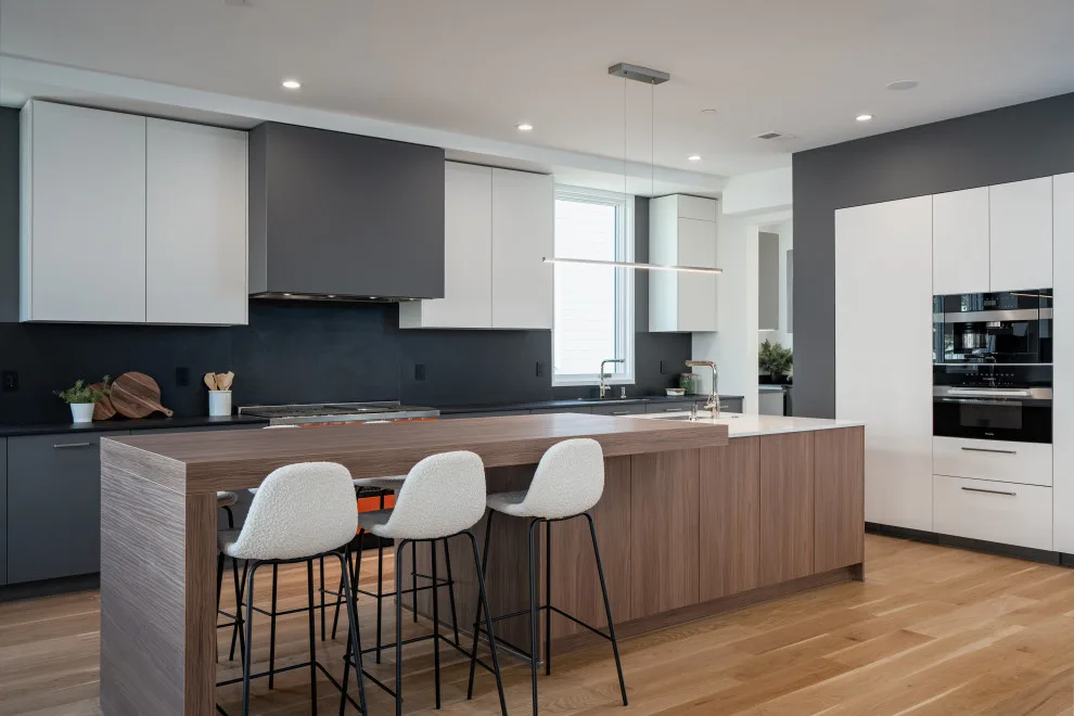 Walnut and Matte Kitchen Design Transformation in Chevy Chase MD by UCS Kitchen Design - Photo 25