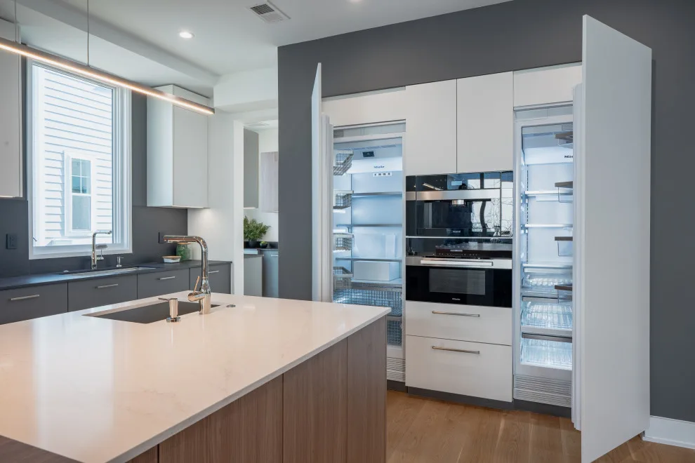 Walnut and Matte Kitchen Design Transformation in Chevy Chase MD by UCS Kitchen Design - Photo 17