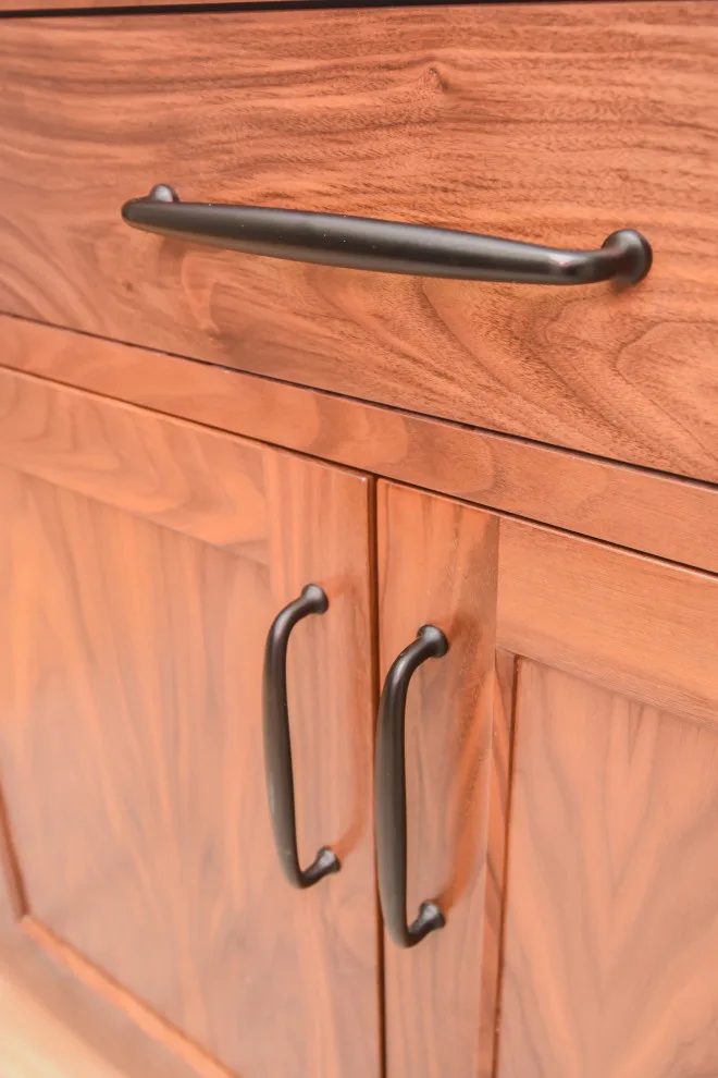White and Walnut Kitchen Transformation by Taylor Made Cabinets, Leominster MA - Photo 7