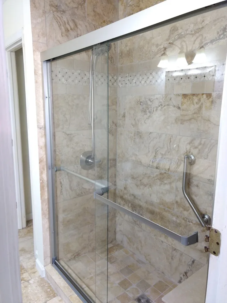 Travertine Restroom by C.F. Master Craft Construction LLC - Photo 4