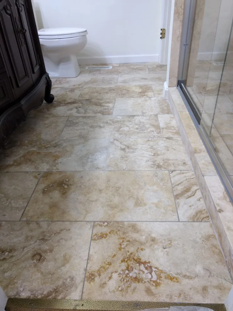 Travertine Restroom by C.F. Master Craft Construction LLC - Photo 2