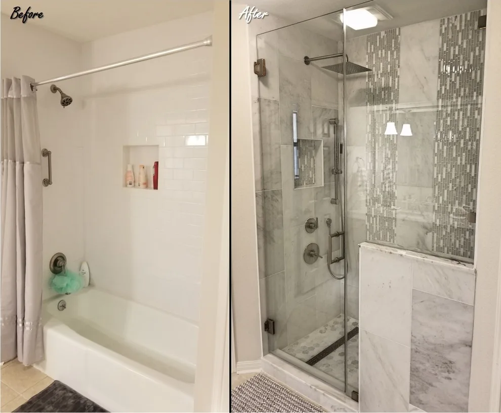 Bathtub to Shower Transformation by 512 Remodel - Photo 2
