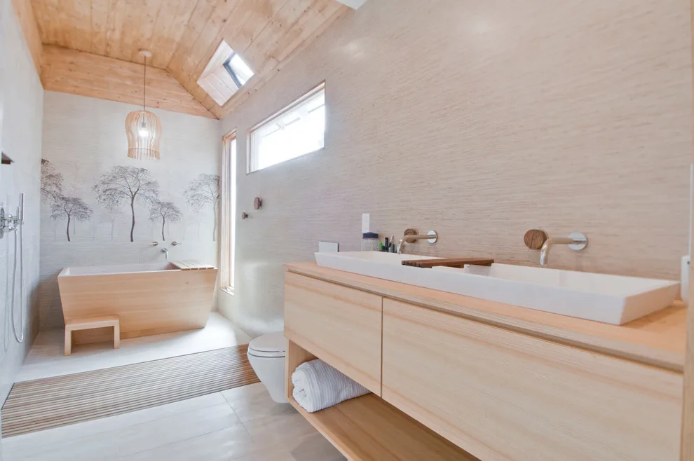 Bali-Inspired Spa Bathroom at Venice Beach by Concept Renovations, Inc. - Photo 33
