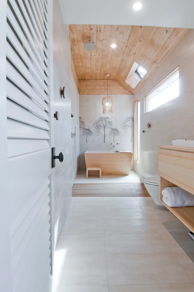 Bali-Inspired Spa Bathroom at Venice Beach by Concept Renovations, Inc. - Photo 49