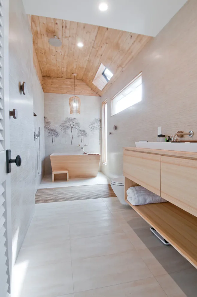 Bali-Inspired Spa Bathroom at Venice Beach by Concept Renovations, Inc. - Photo 36