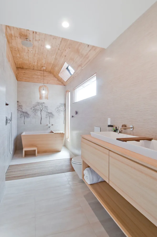 Bali-Inspired Spa Bathroom at Venice Beach by Concept Renovations, Inc. - Photo 44
