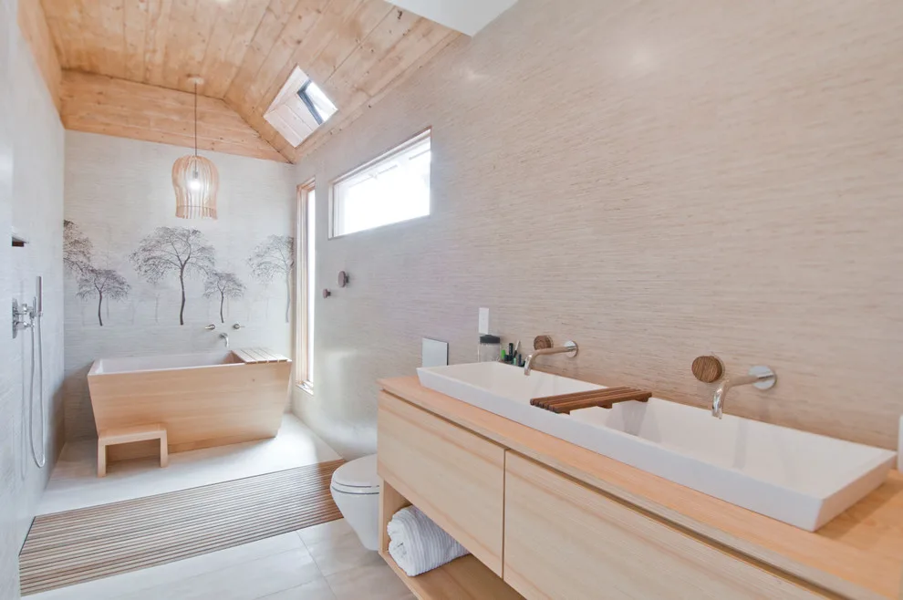 Bali-Inspired Spa Bathroom at Venice Beach by Concept Renovations, Inc. - Photo 17