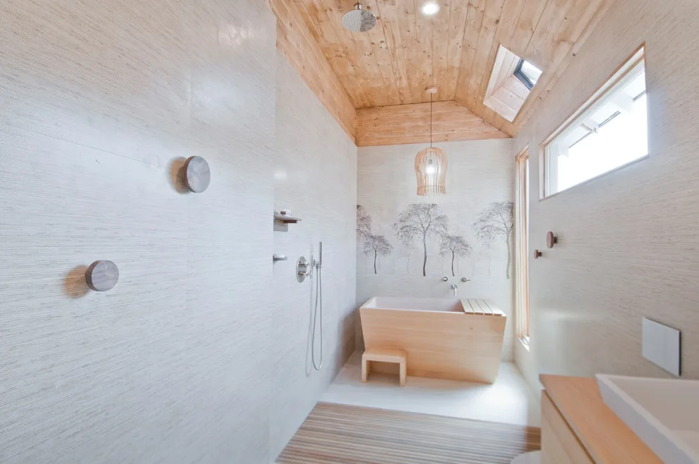 Bali-Inspired Spa Bathroom at Venice Beach by Concept Renovations, Inc. - Photo 24