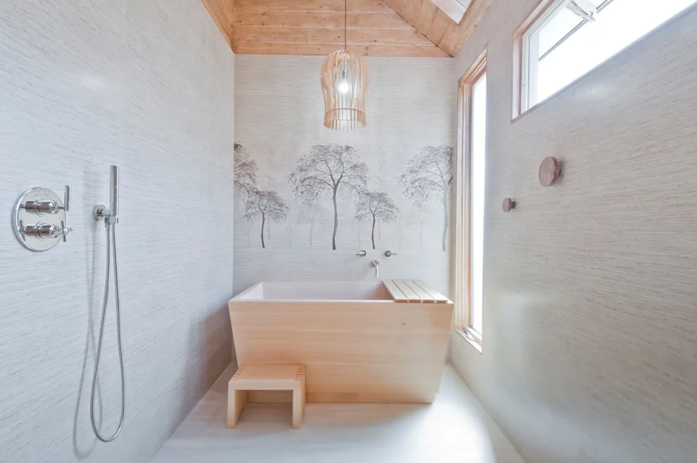 Bali-Inspired Spa Bathroom at Venice Beach by Concept Renovations, Inc. - Photo 32