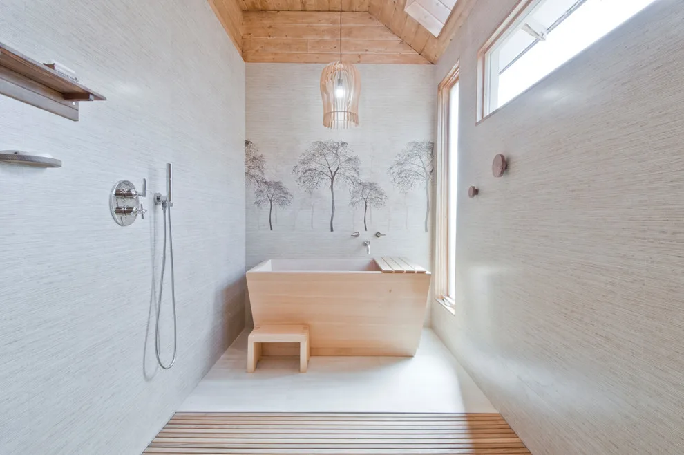 Bali-Inspired Spa Bathroom at Venice Beach by Concept Renovations, Inc. - Photo 22