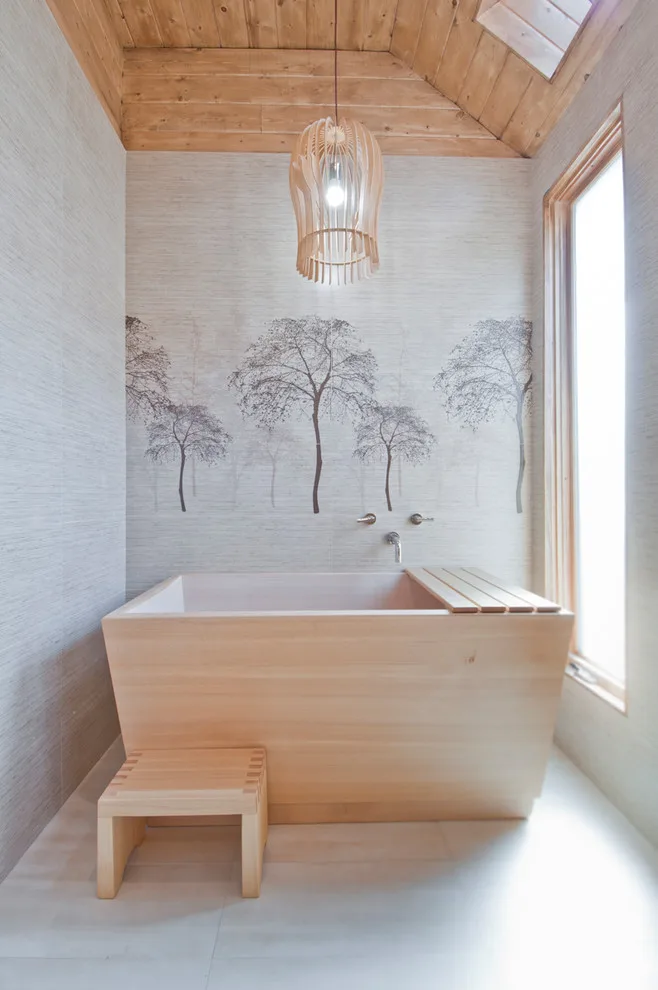 Bali-Inspired Spa Bathroom at Venice Beach by Concept Renovations, Inc. - Photo 12