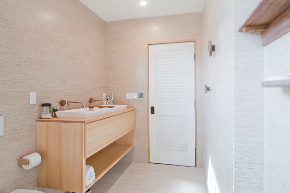 Bali-Inspired Spa Bathroom at Venice Beach by Concept Renovations, Inc. - Photo 4