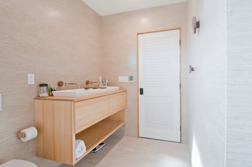 Bali-Inspired Spa Bathroom at Venice Beach by Concept Renovations, Inc. - Photo 7