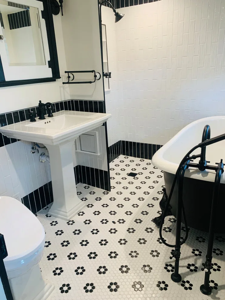 Classic Monochrome Bathroom by JMC Home Remodeling - Photo 9