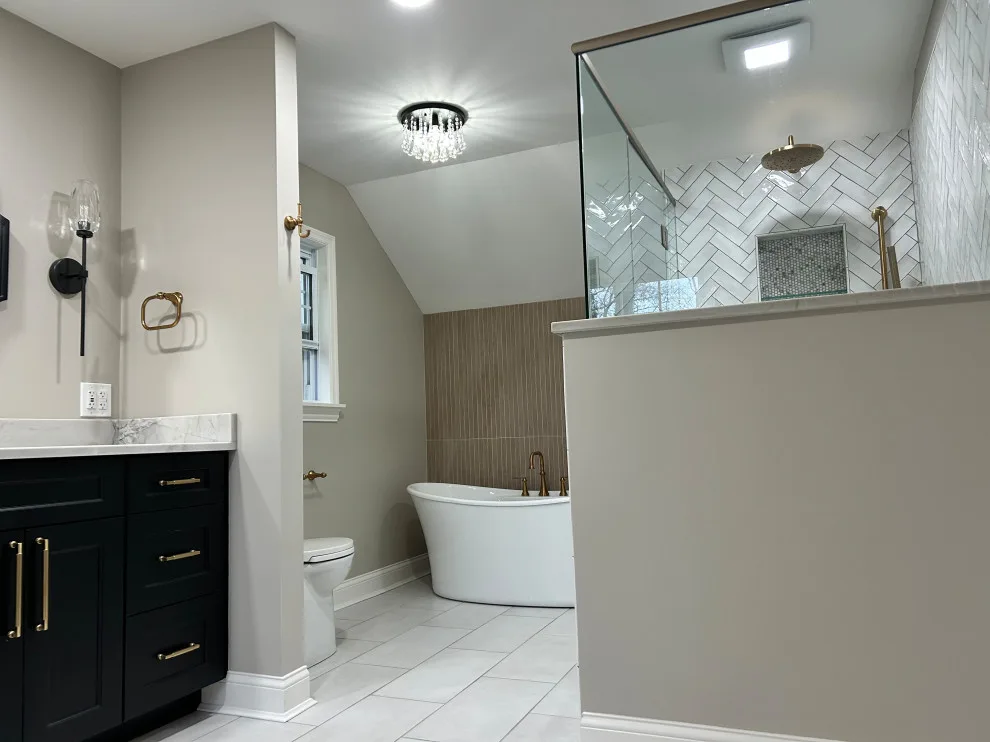 Retro Elegant Restroom by Tmc Construction Services INC - Photo 5
