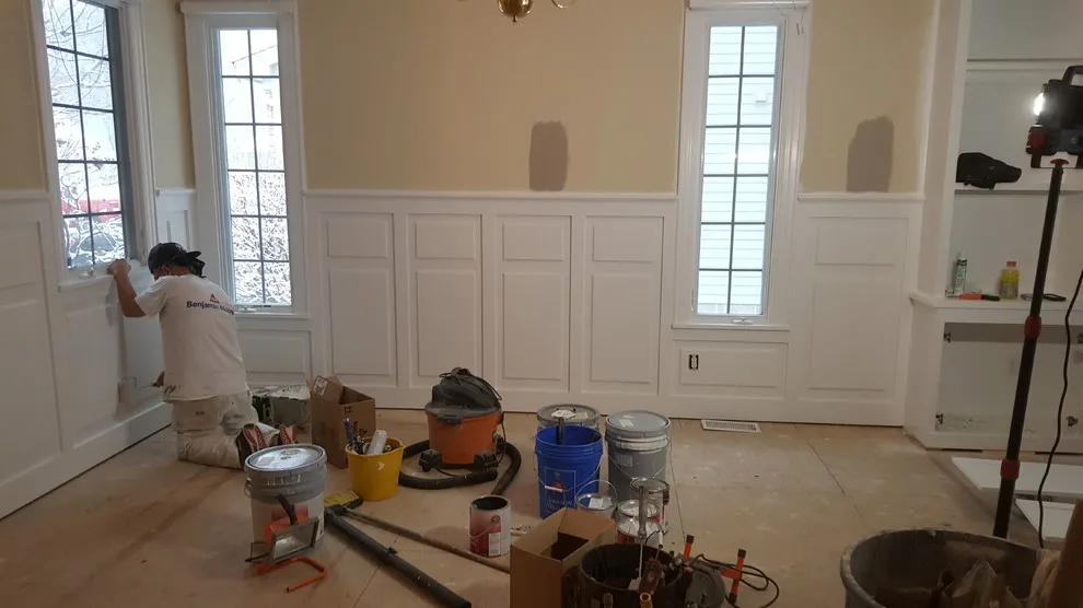 Wainscoting and custom moldings - multiple projects by Straight Edge Construction Group - Photo 6