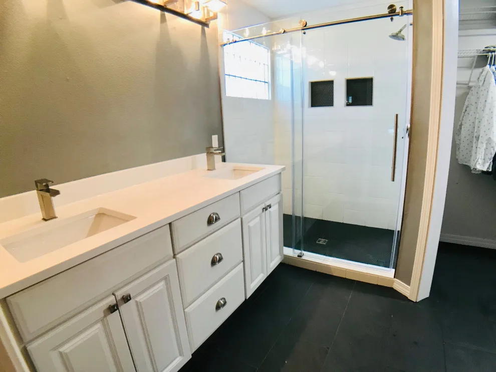 Shower Installation in Master Bathroom Flooring by Emerald Coast Premier Renovations, Inc. - Photo 4