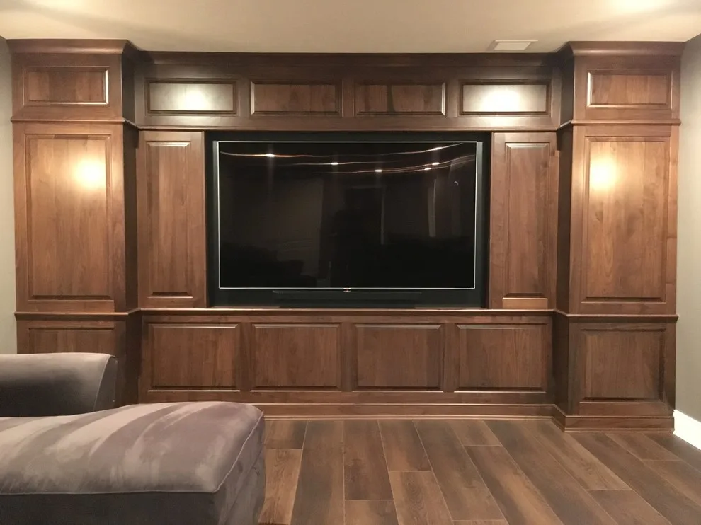Walnut Panel Home Theater by Straight Edge Construction Group - Photo 3