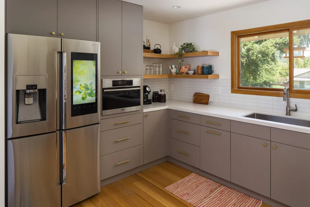 Cozy Modern Kitchen and Living Space in Arcadia by Metropolis Drafting And Construction Inc - Photo 7