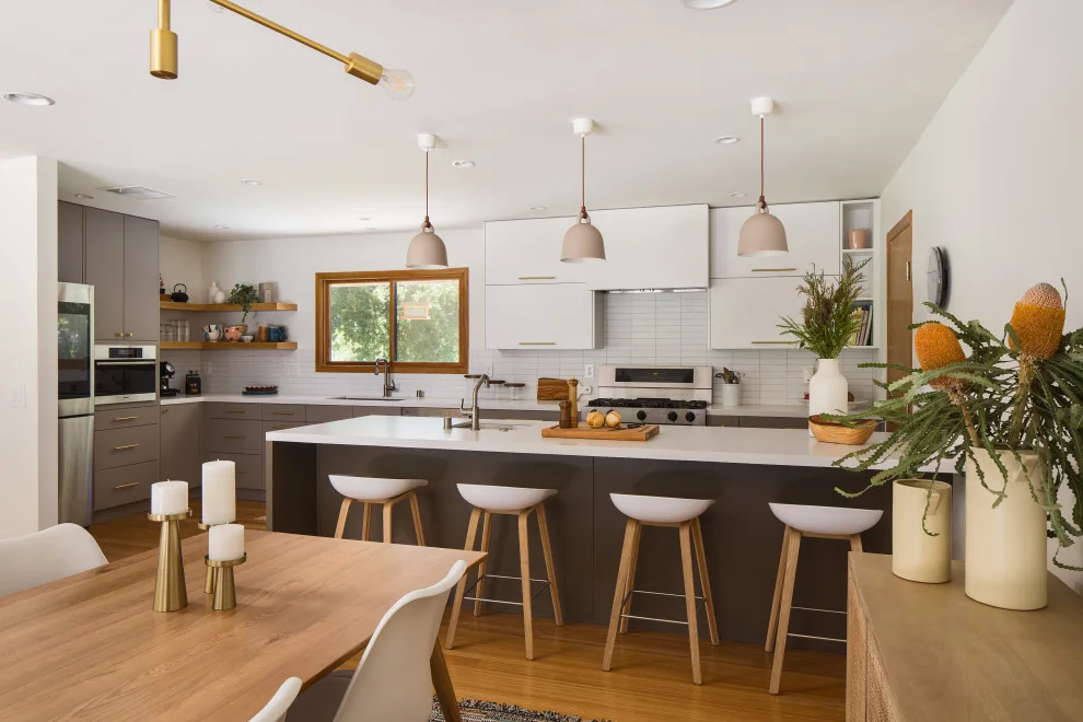 Cozy Modern Kitchen and Living Space in Arcadia by Metropolis Drafting And Construction Inc - Photo 2