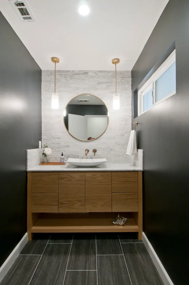 Sierra Madre - Cozy Powder Room Design by Concept Renovations, Inc. - Photo 14