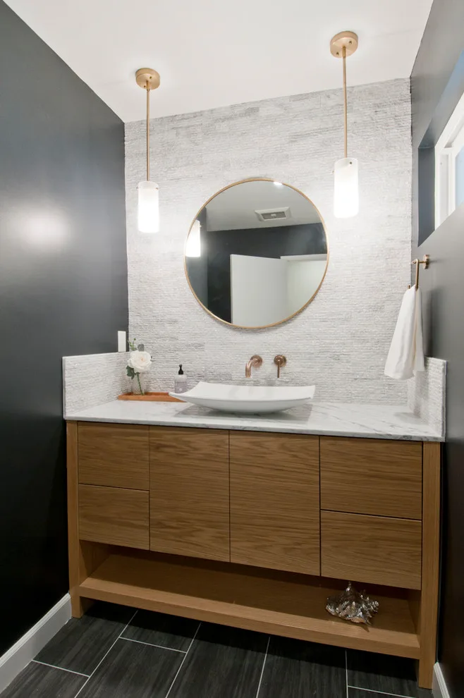 Sierra Madre - Cozy Powder Room Design by Concept Renovations, Inc. - Photo 17
