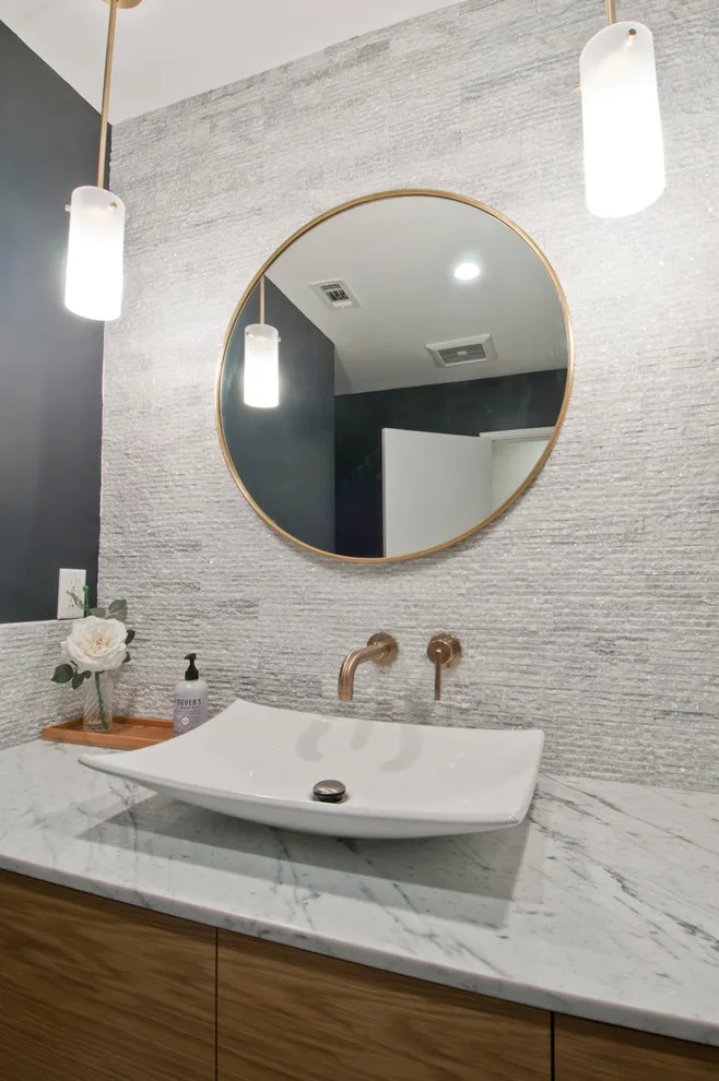 Sierra Madre - Cozy Powder Room Design by Concept Renovations, Inc. - Photo 12
