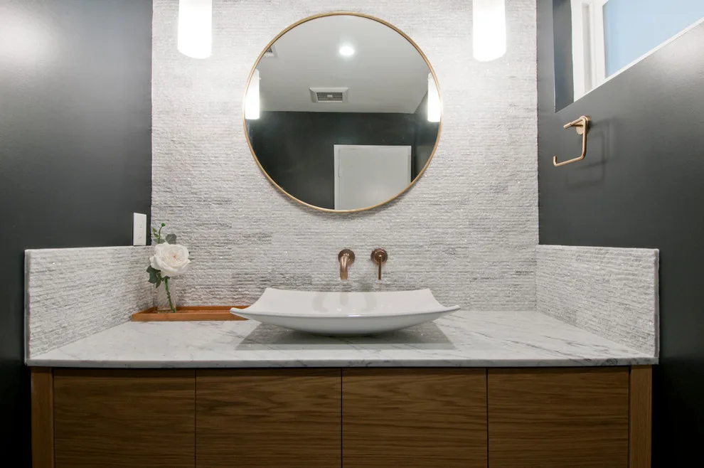 Sierra Madre - Cozy Powder Room Design by Concept Renovations, Inc. - Photo 4