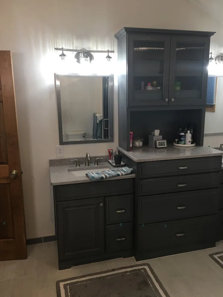 Grey Bathroom with Custom Vanities in West Seneca by New York Kitchen & Bath - Photo 4