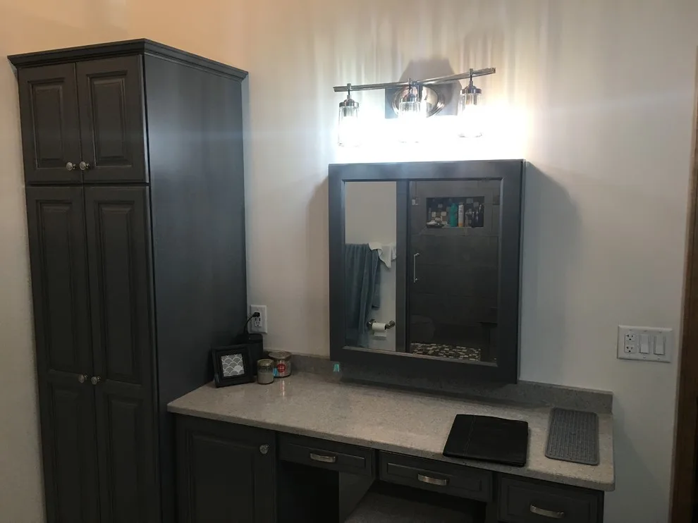 Grey Bathroom with Custom Vanities in West Seneca by New York Kitchen & Bath - Photo 5