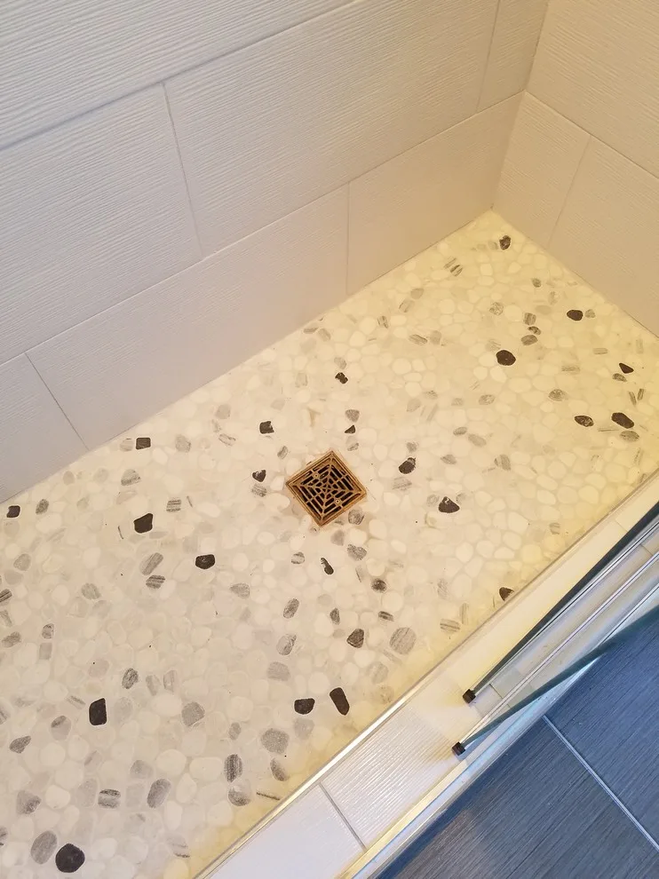 Custom-Built Shower with White 12x24 Tiles by Paramount Tile Design - Photo 6
