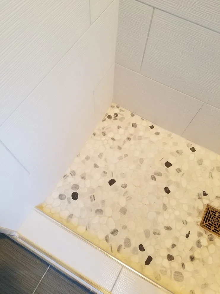 Custom-Built Shower with White 12x24 Tiles by Paramount Tile Design - Photo 17