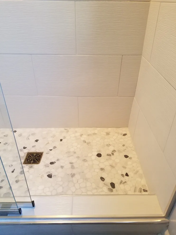 Custom-Built Shower with White 12x24 Tiles by Paramount Tile Design - Photo 16