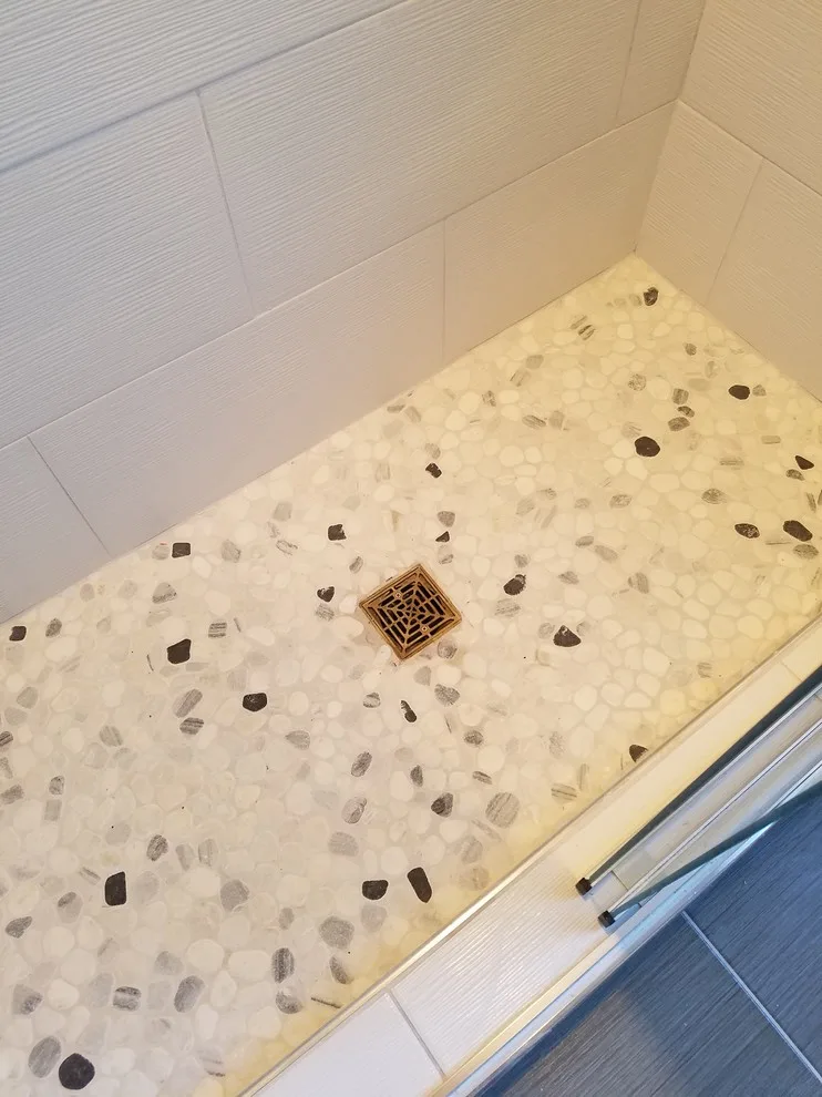 Custom-Built Shower with White 12x24 Tiles by Paramount Tile Design - Photo 9
