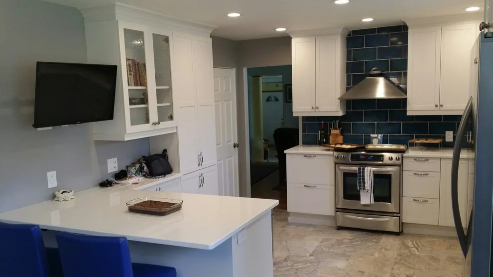 Walnut and White Kitchen by North Shore Kitchen Design Center - Photo 5
