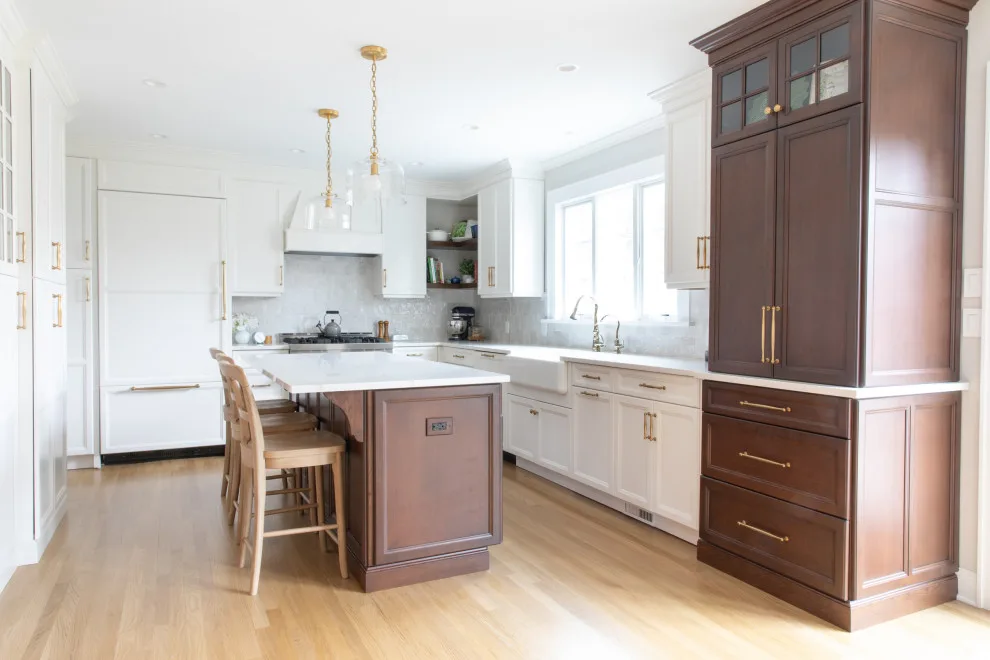 Madison, NJ Kitchen Expansion with White and Wood Elements by Robinwood Kitchens - Photo 18