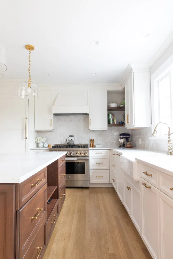Madison, NJ Kitchen Expansion with White and Wood Elements by Robinwood Kitchens - Photo 16