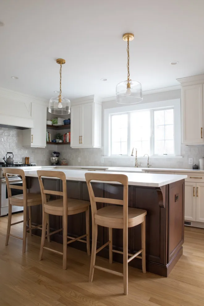 Madison, NJ Kitchen Expansion with White and Wood Elements by Robinwood Kitchens - Photo 12