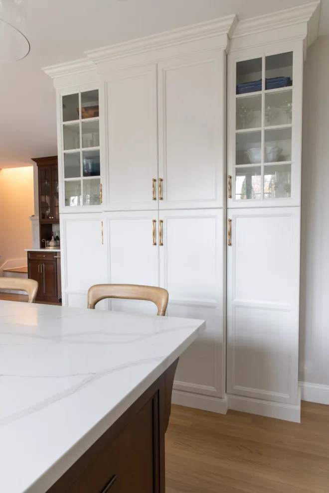 Madison, NJ Kitchen Expansion with White and Wood Elements by Robinwood Kitchens - Photo 9