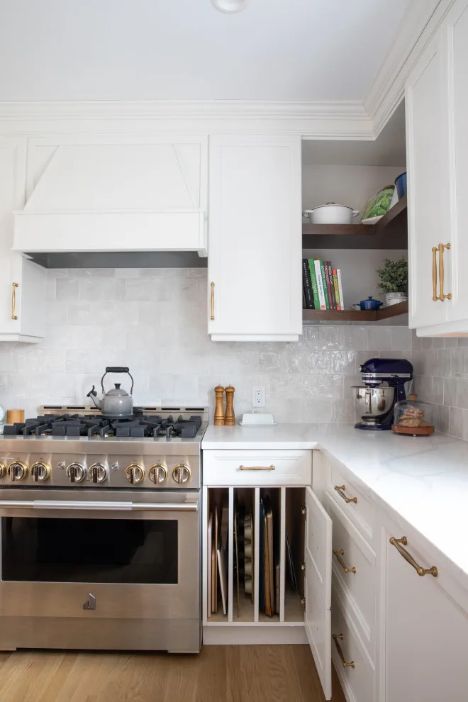 Madison, NJ Kitchen Expansion with White and Wood Elements by Robinwood Kitchens - Photo 14