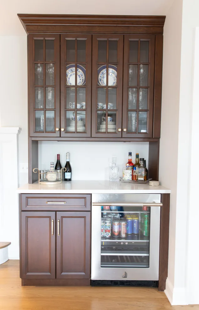 Madison, NJ Kitchen Expansion with White and Wood Elements by Robinwood Kitchens - Photo 11